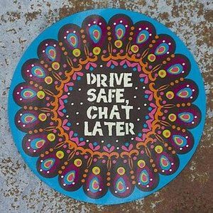 Natural Life Hang Up & Drive Large Car Magnet Drive Safe, Chat Later, New